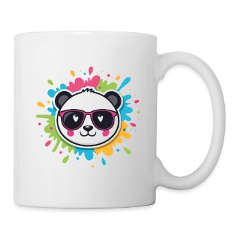 Panda Pop Color Splash Lunettes - Mug blanc - blanc - Droite