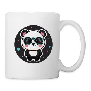 Kawaii schicke Panda-Pastell-Retro-Brille - Tasse - Weiß - Rechts