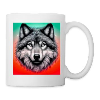 Loup - Mug blanc - blanc - Droite