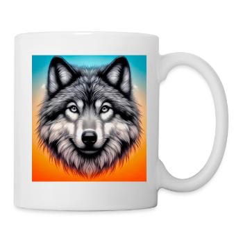 Loup - Mug blanc - blanc - Droite