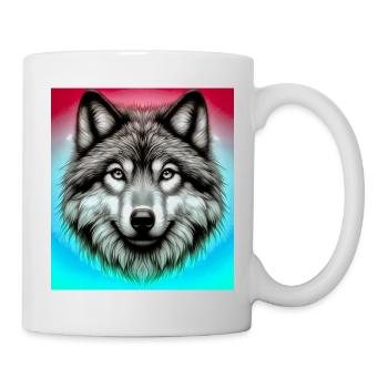 Loup - Mug blanc - blanc - Droite