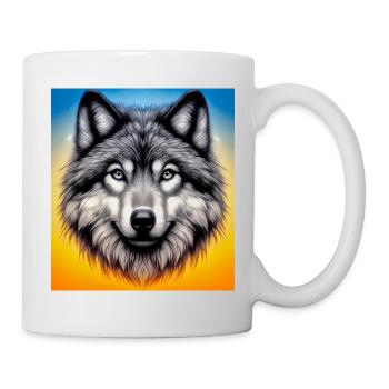 Loup - Mug blanc - blanc - Droite