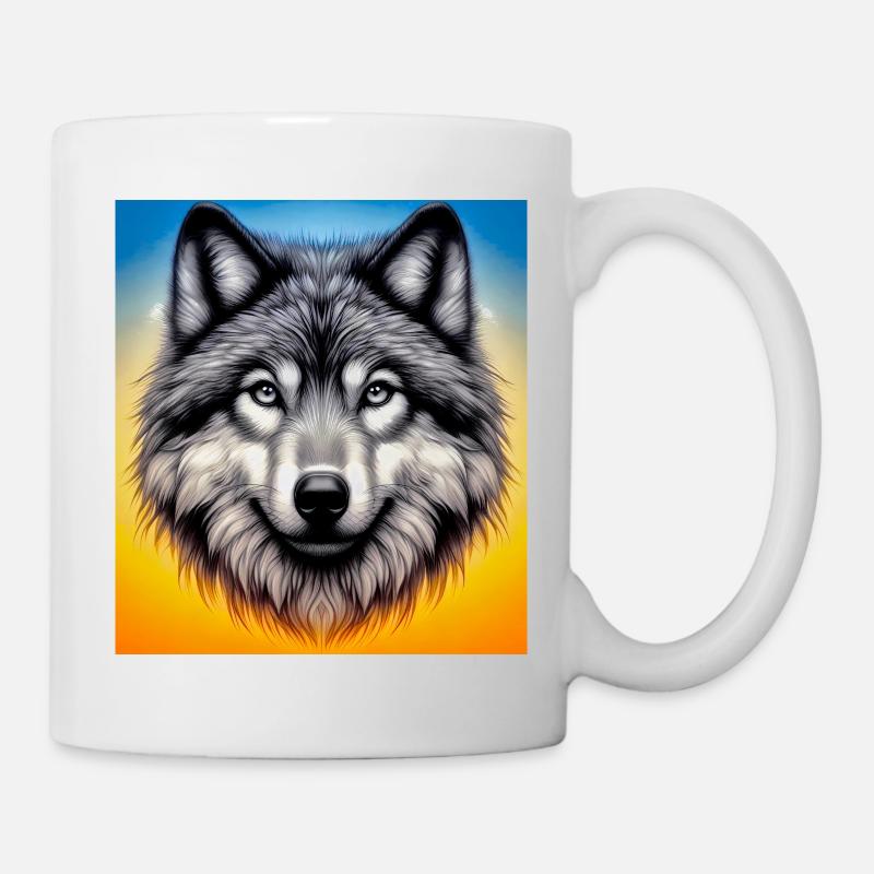 Wolf - Tasse - Weiß