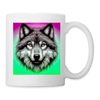 Loup - Mug blanc - blanc - Droite