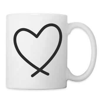 Herz Liebe Symbol Geschenk Geburtstag Freundschaft - Tasse - Weiß - Rechts
