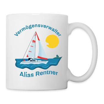 Rentner, Der Vermögensverwalter - Tasse - Weiß - Rechts