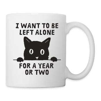 Je veux qu’on me laisse tranquille - Mug blanc - blanc - Droite