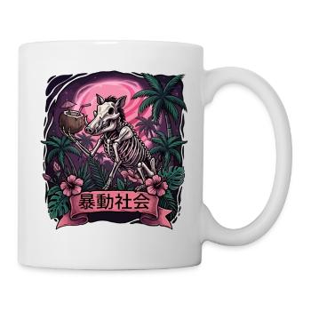 Neon Jungle Skeleton Wild Boar - Mug - white - Right