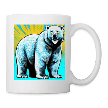 ours blanc - Mug blanc - blanc - Droite