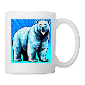 ours blanc - Mug blanc - blanc - Droite