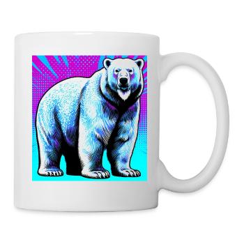 ours blanc - Mug blanc - blanc - Droite