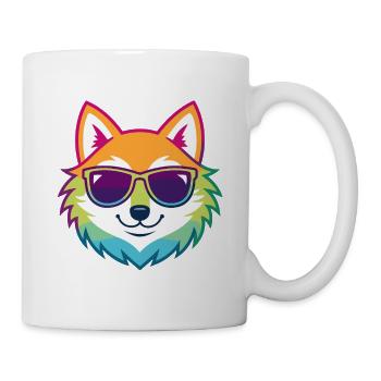 Regenbogenfuchs-Brille - Tasse - Weiß - Rechts