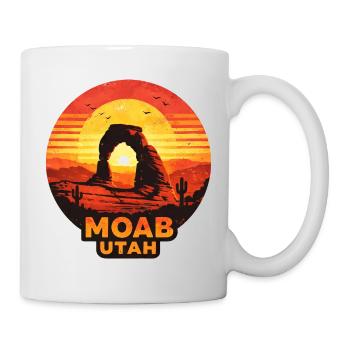 Moab Utah Deserts Sunset Motif - Mug - white - Right