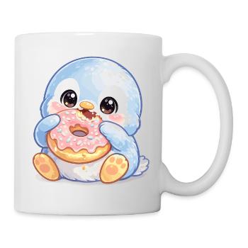 Petit Pingouin Donut - Mug blanc - blanc - Droite
