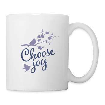 Choisissez Joy Floral Bird Inspirational - Mug blanc - blanc - Droite