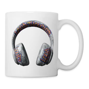 Loud Thoughts Graffiti Headphones - Mug - white - Right