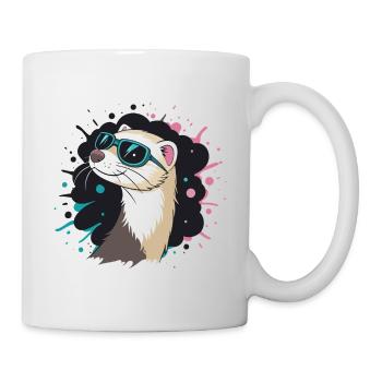 Summer otter blue glasses - Mug - white - Right