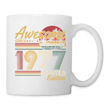Cadeau d’anniversaire vintage vintage rétro 1977 - Mug blanc - blanc - Droite