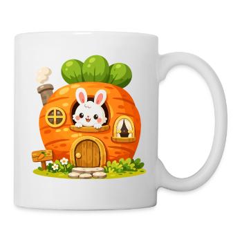 La Maison de la Carotte avec le Lapin - Mug blanc - blanc - Droite