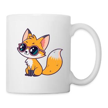 Fox Cub Glam Cool Glasses - Mug - white - Right