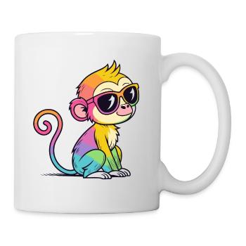 Rainbow Monkey Chic Brille - Tasse - Weiß - Rechts