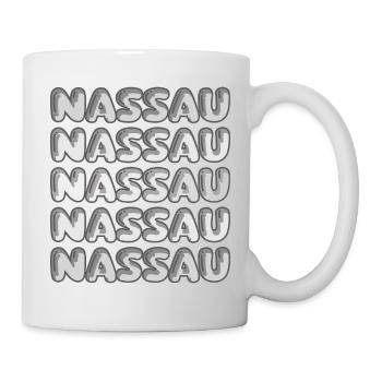 Nassau Bubble Pattern Mehrfachschrift - Tasse - Weiß - Rechts