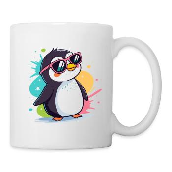 Pinguin Cool Pop Roseglasses - Tasse - Weiß - Rechts