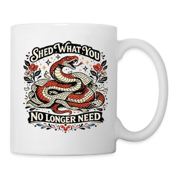 Shred What You No Longer Need Snake Artwork - Mug - white - Right