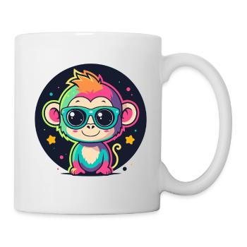 Neon-Affen-Pop-Gläser - Tasse - Weiß - Rechts
