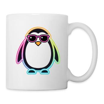 Penguin Neon Glasses - Mug - white - Right