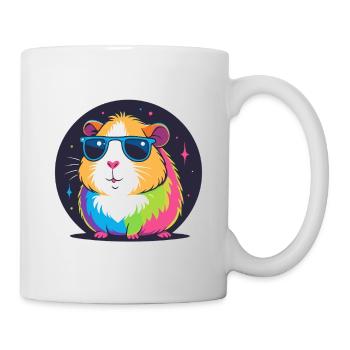 Hamster arc-en-ciel lunettes de soleil - Mug blanc - blanc - Droite