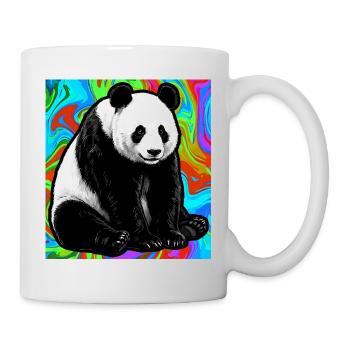 Panda - Tasse - Weiß - Rechts