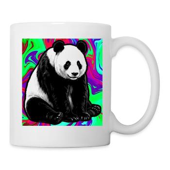 Panda - Tasse - Weiß - Rechts
