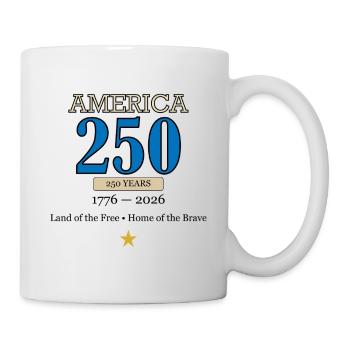 Amerika 250 Jahre 1776–2026 Vintage Patriotic Eagl - Tasse - Weiß - Rechts