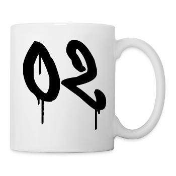 Number 02 Urban Graffiti Style - Mug - white - Right