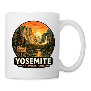 Yosemite Nationalpark Sunset Kalifornien Sierra  - Tasse - Weiß - Rechts