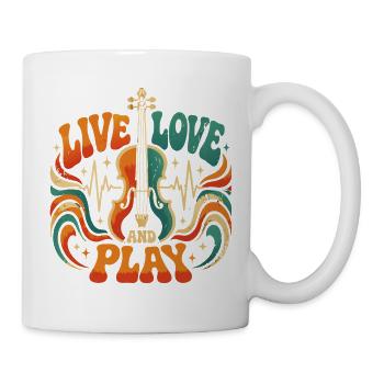 Live, love and play the violin - Mug - white - Right