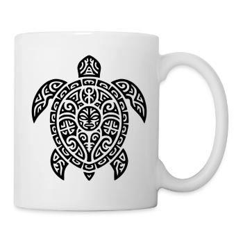 Schildkröte - Tasse - Weiß - Rechts
