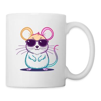 Regenbogen-Maus-Brille - Tasse - Weiß - Rechts