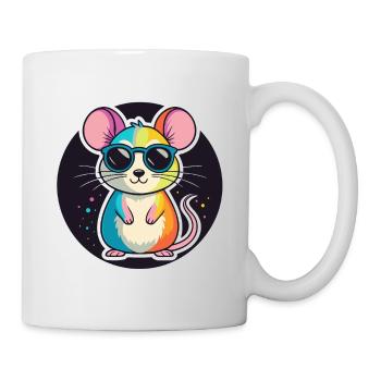 Regenbogen-Maus-Brille - Tasse - Weiß - Rechts