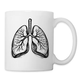 Lungen - Tasse - Weiß - Rechts