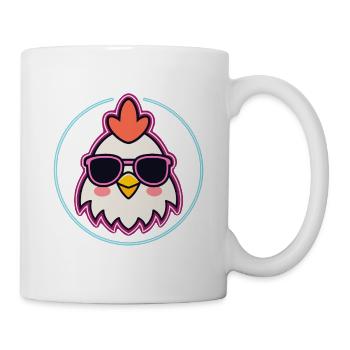 Rooster in Neon Pink Glasses - Mug - white - Right