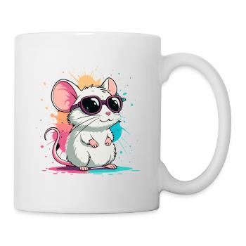 Mouse chic neon glasses - Mug - white - Right