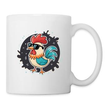 Rooster Stylish Retro Glasses - Mug - white - Right