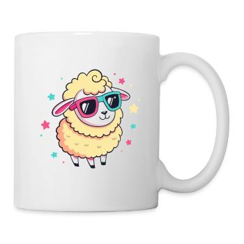 Schafe platzen Regenbogengläser - Tasse - Weiß - Rechts
