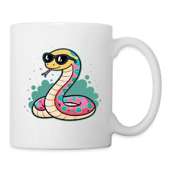 Serpent coloré lunettes soleil - Mug blanc - blanc - Droite