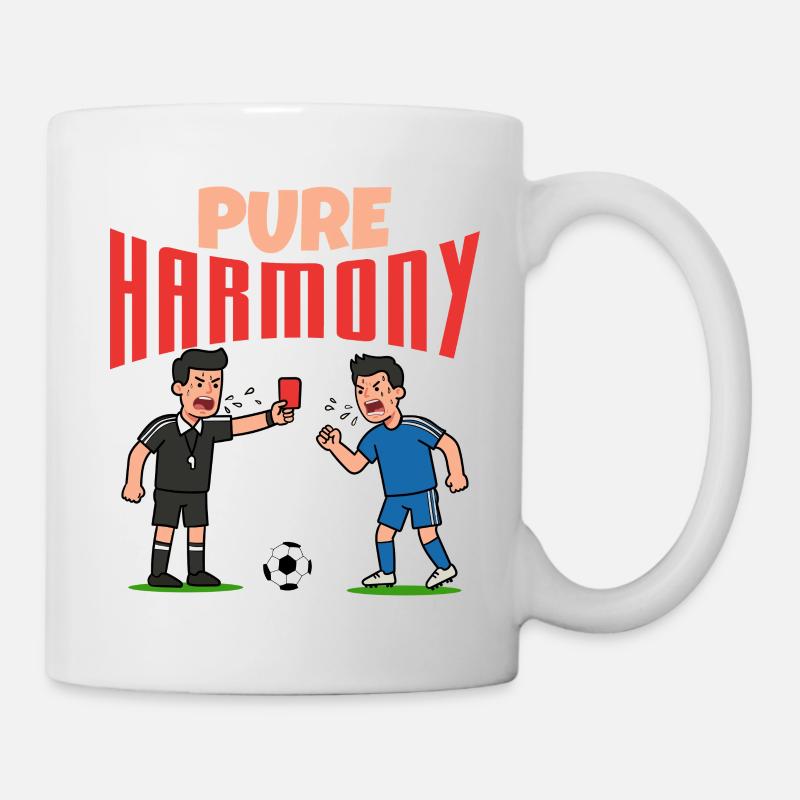 Rivaux cartonnés dans le duel de football - Mug blanc - blanc