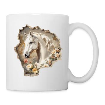 Cheval Vintage - Mug blanc - blanc - Droite