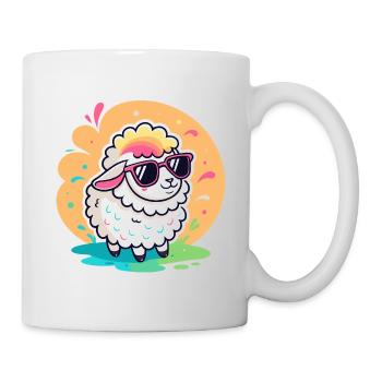 Trendy Sheep Sunglasses - Mug - white - Right
