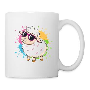 Colorful Sheep Chic Eyeglasses - Mug - white - Right